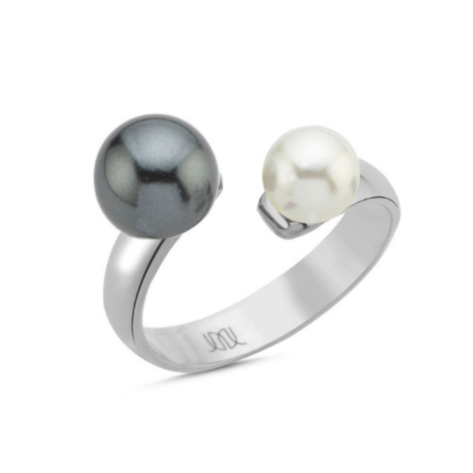 LINYA JEWELRY - Gray Pearl Ring Silver, buy at DOORS NYC