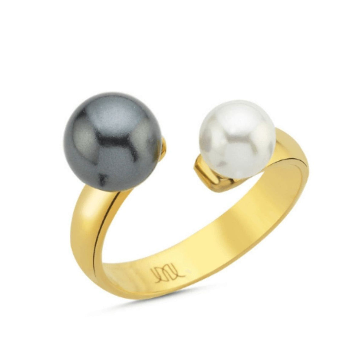 LINYA JEWELRY - Gray Pearl Ring Gold, buy at DOORS NYC