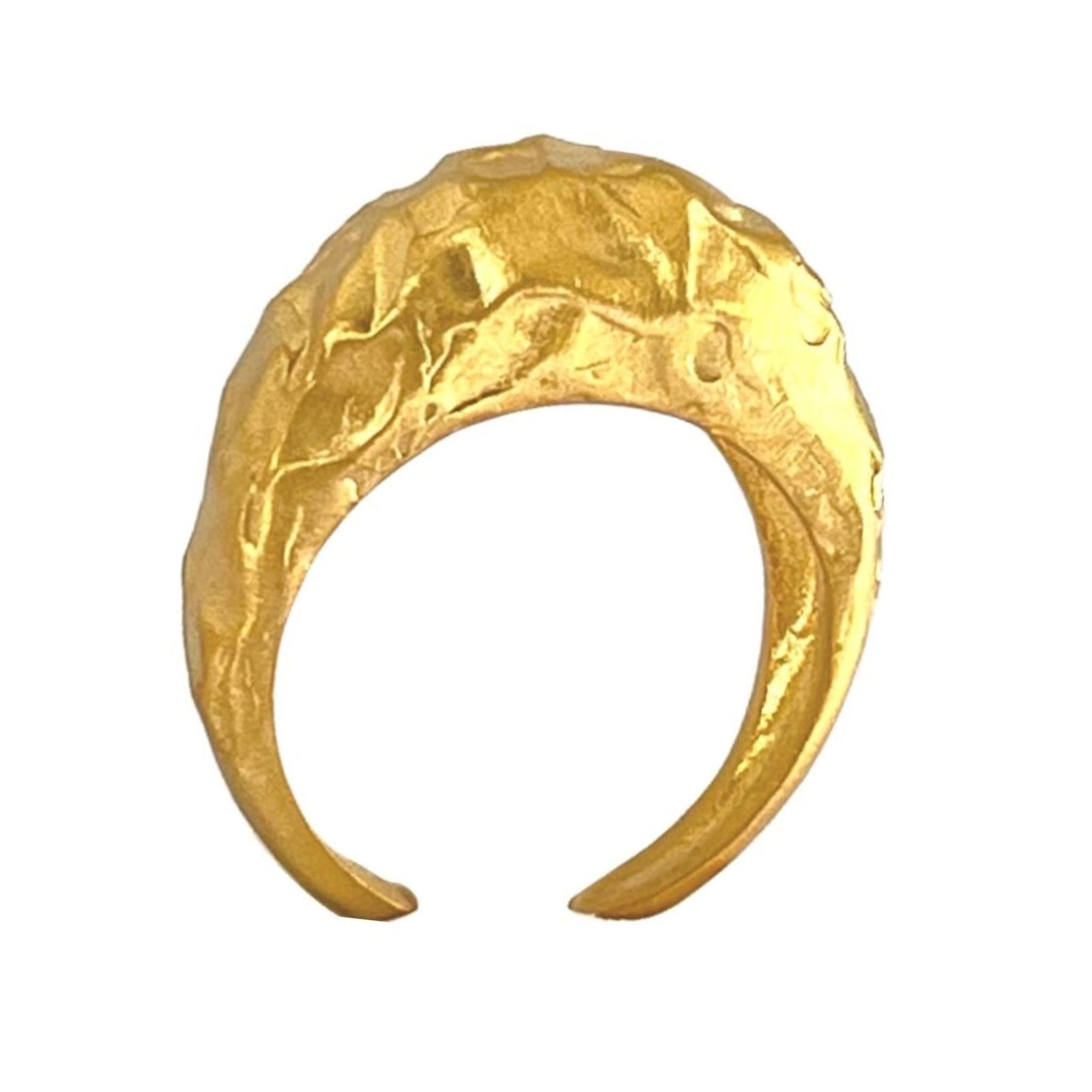 LINYA JEWELRY - Amorphous Matte Gold Oval Ring, buy at DOORS NYC