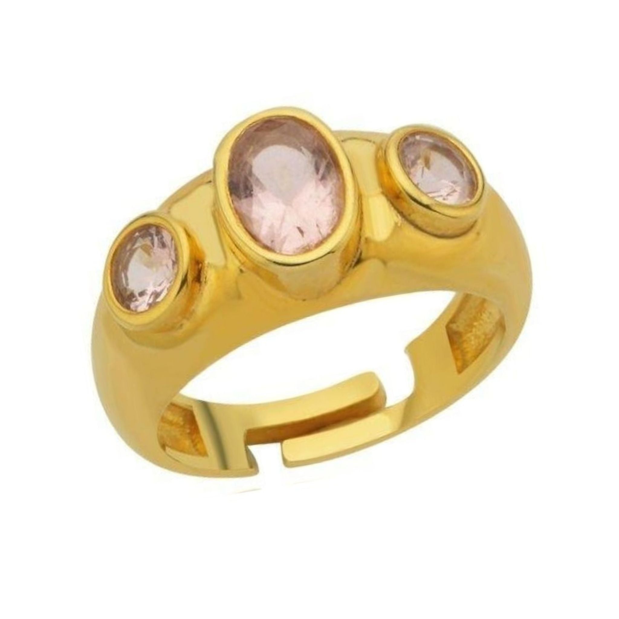 LINYA JEWELRY - Pink Stone Signet Ring, buy at DOORS NYC