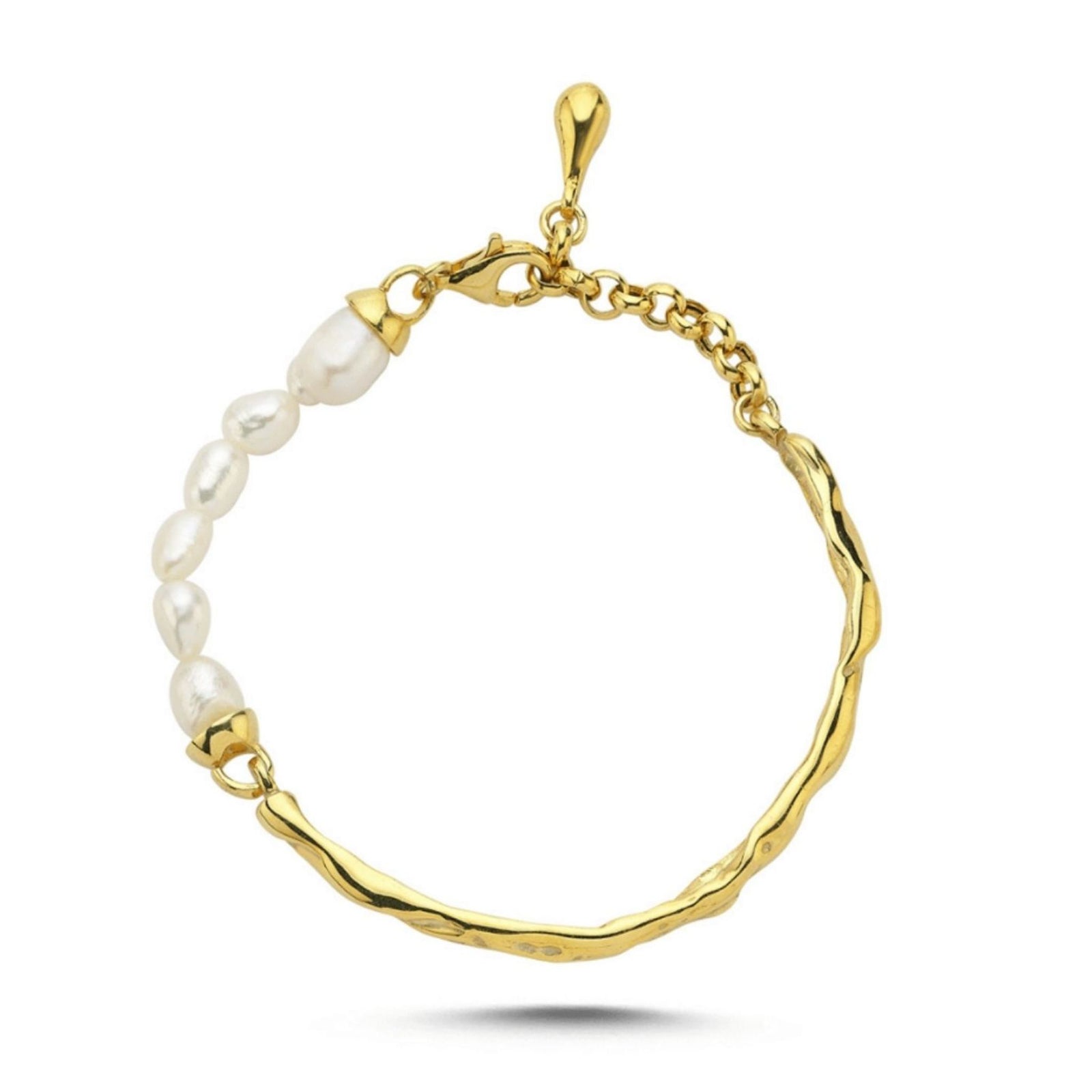 LINYA JEWELRY - Pearl Cuff Bracelet Gold, buy at DOORS NYC