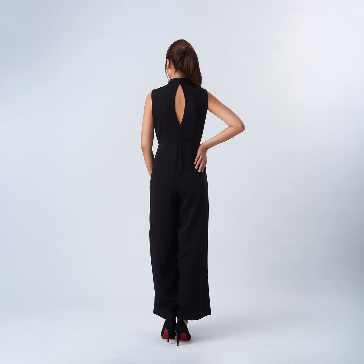 QIPOLOGY - Black Sleeveless Jumpsuit, buy at DOORS NYC