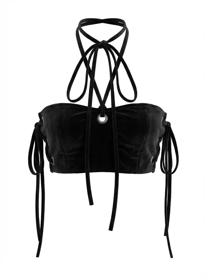 PAPER DOLLS - Black Velvet Top, buy at DOORS NYC