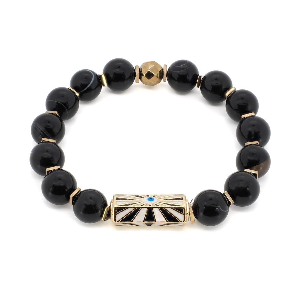 EBRU JEWELRY - Black & White Eye Bracelet, buy at DOORS NYC