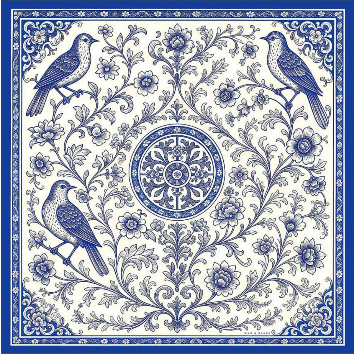 Blue Chinoiserie Scarf