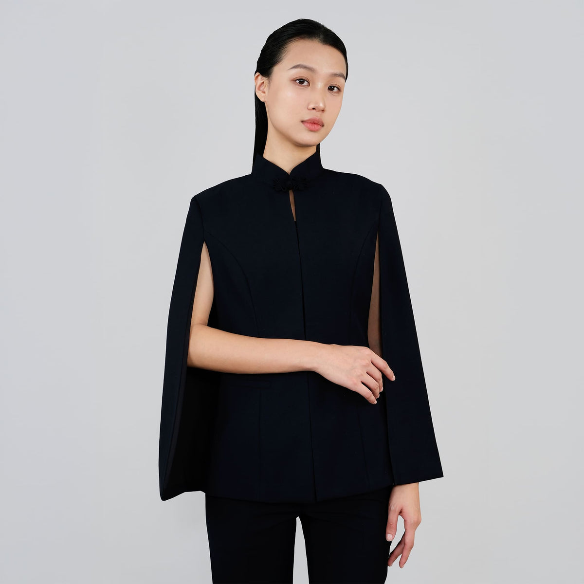 QIPOLOGY - Blue Cape Blazer, buy at DOORS NYC