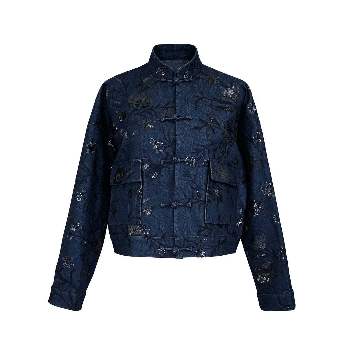 QIPOLOGY - Blue Cropped Jacket, buy at DOORS NYC