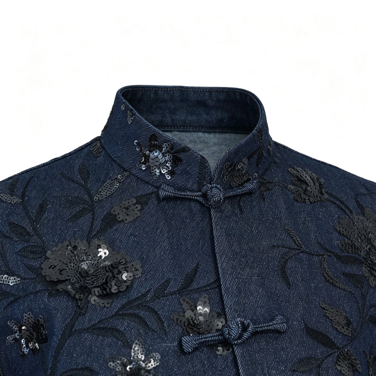 QIPOLOGY - Blue Cropped Jacket, buy at DOORS NYC