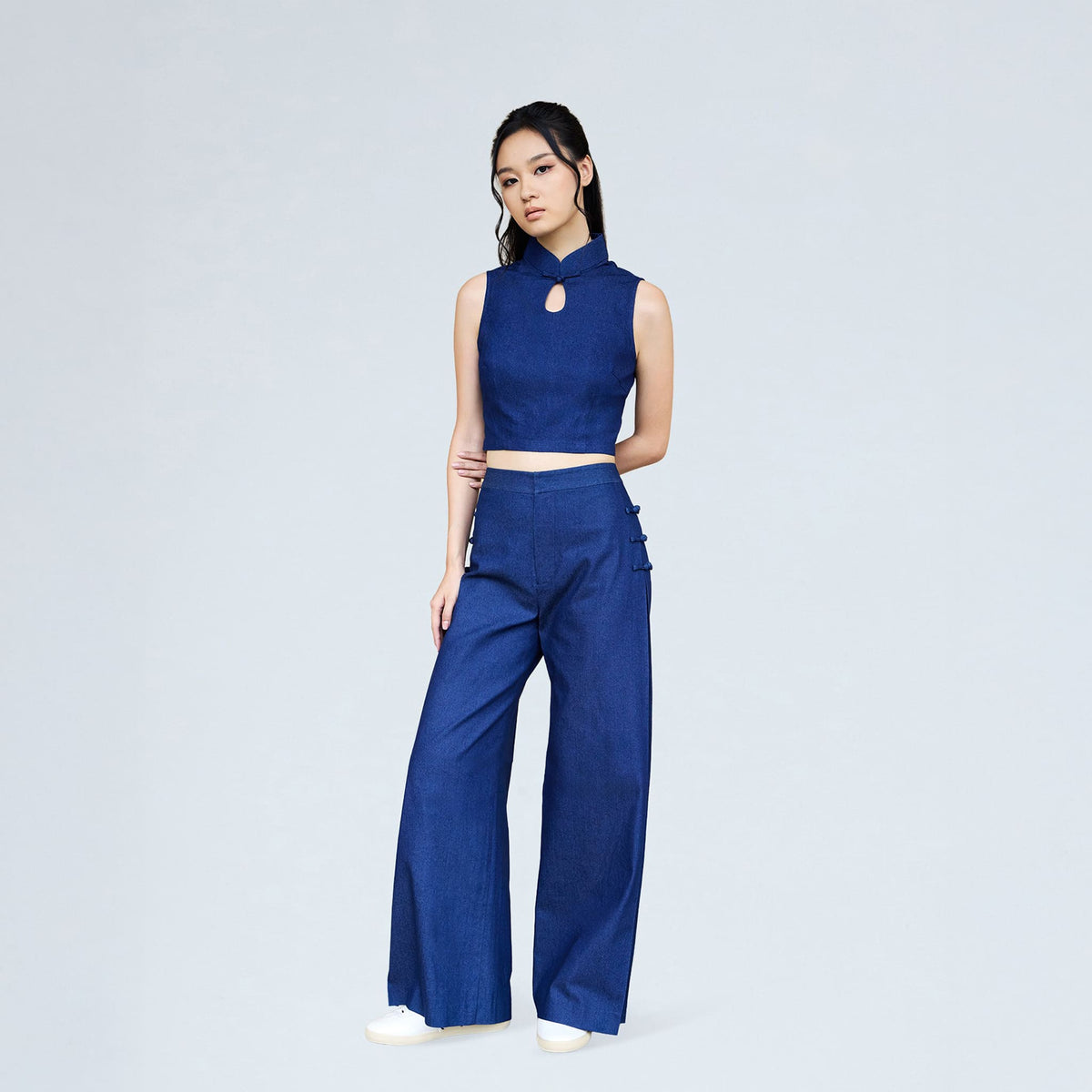 QIPOLOGY - Blue Denim Jeans, buy at DOORS NYC