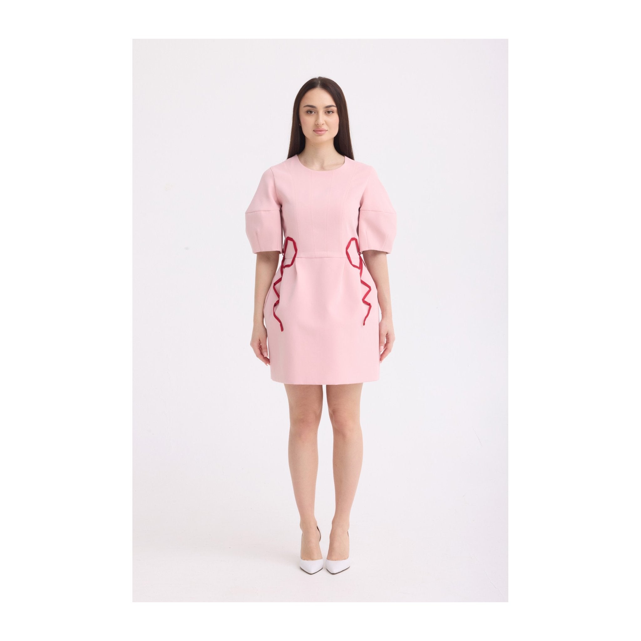 Blush Bow Mini Dress