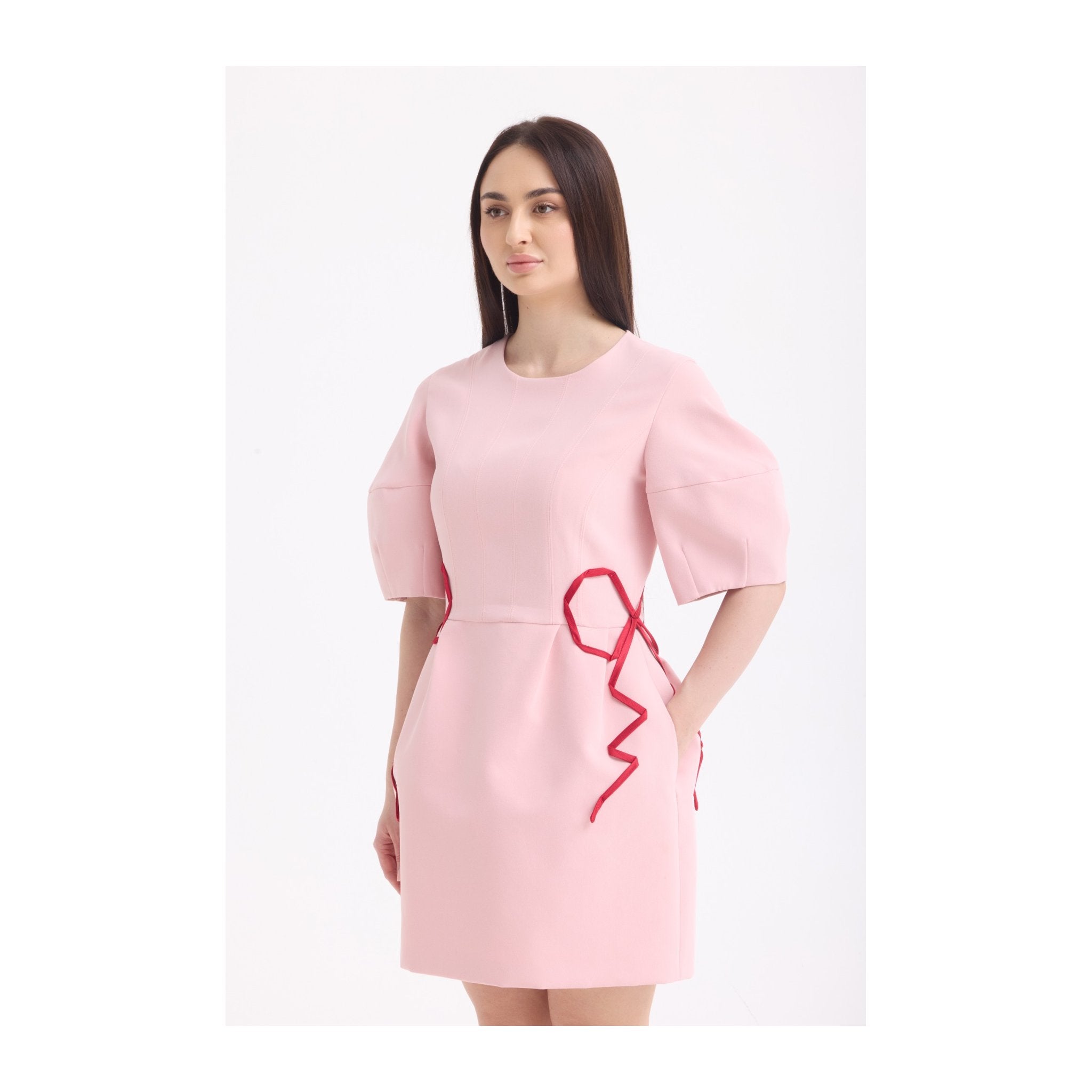 Blush Bow Mini Dress