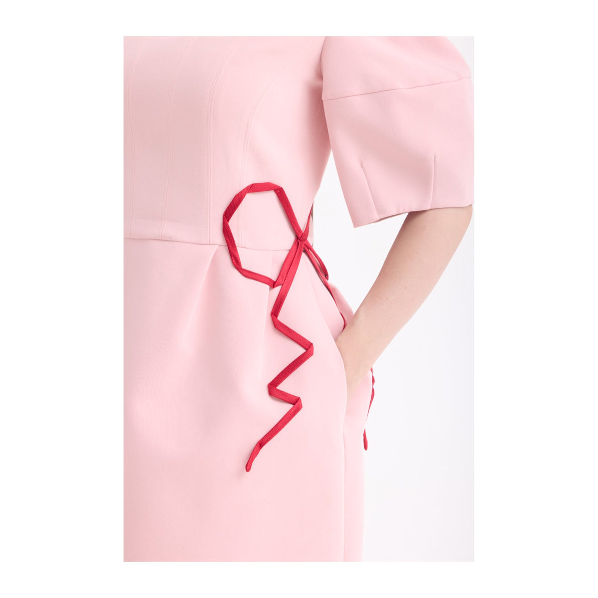 Blush Bow Mini Dress