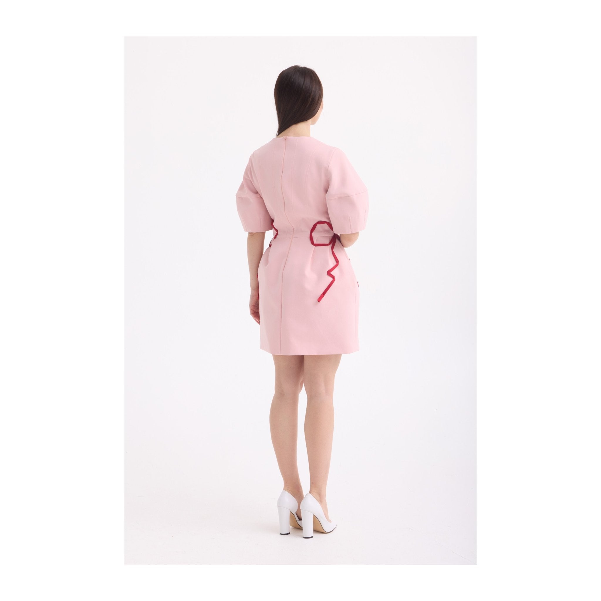 Blush Bow Mini Dress