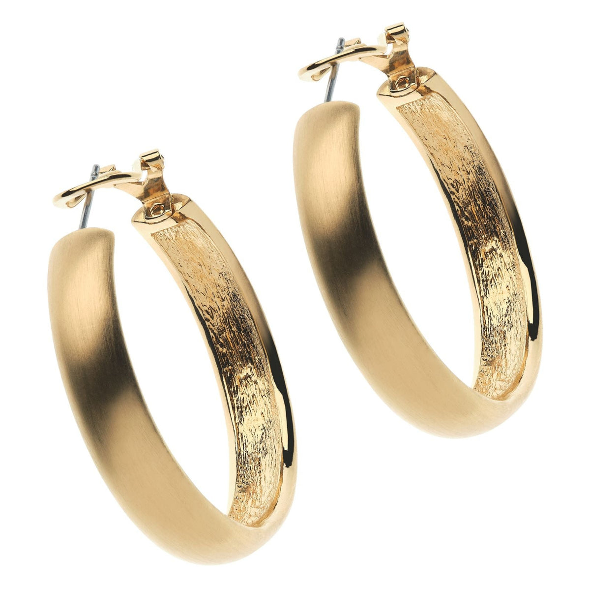 Brushed Gold Earrings