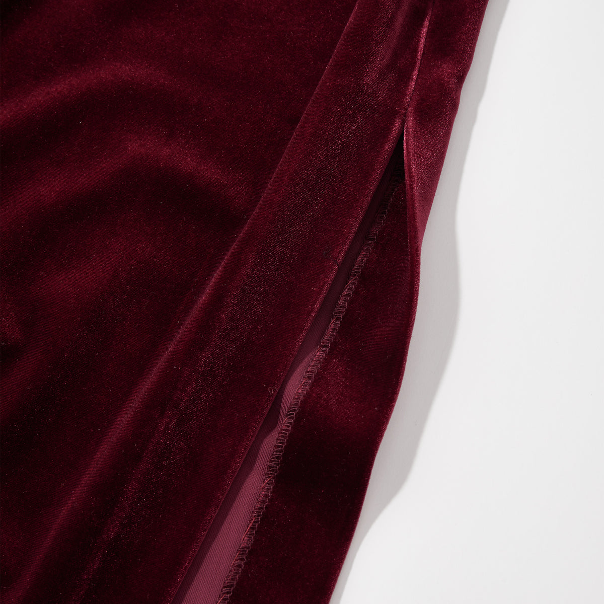 Burgundy Halter-Neck Butterfly Qipao