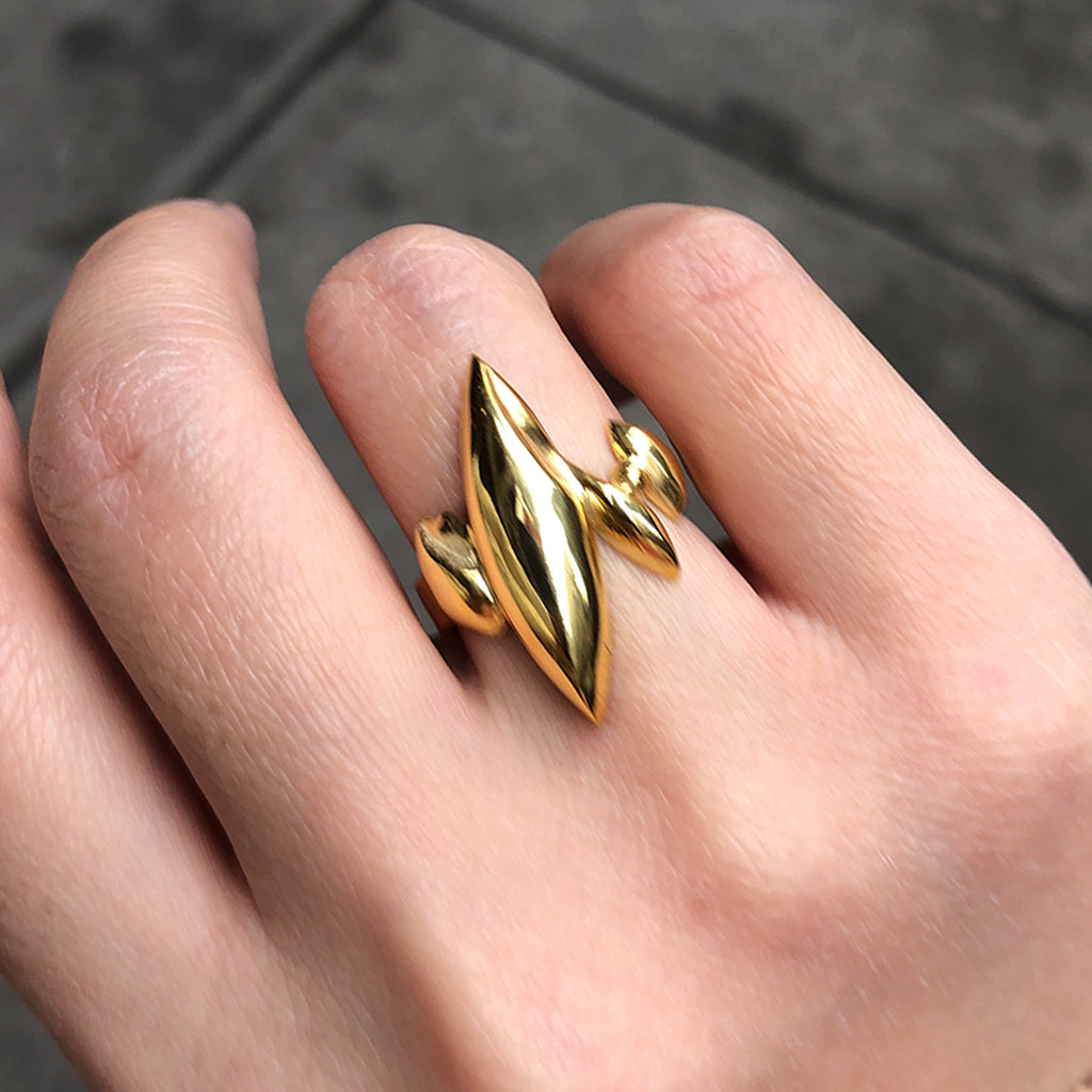 ZHUO - Chaos Ring Gold, buy at DOORS NYC
