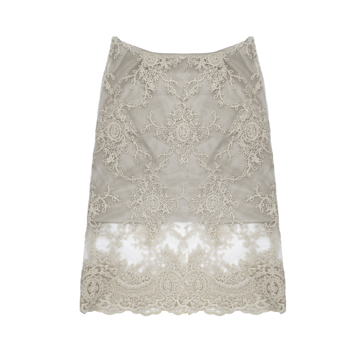 28NATELIER - Cream Laced Skirt, buy at DOORS NYC