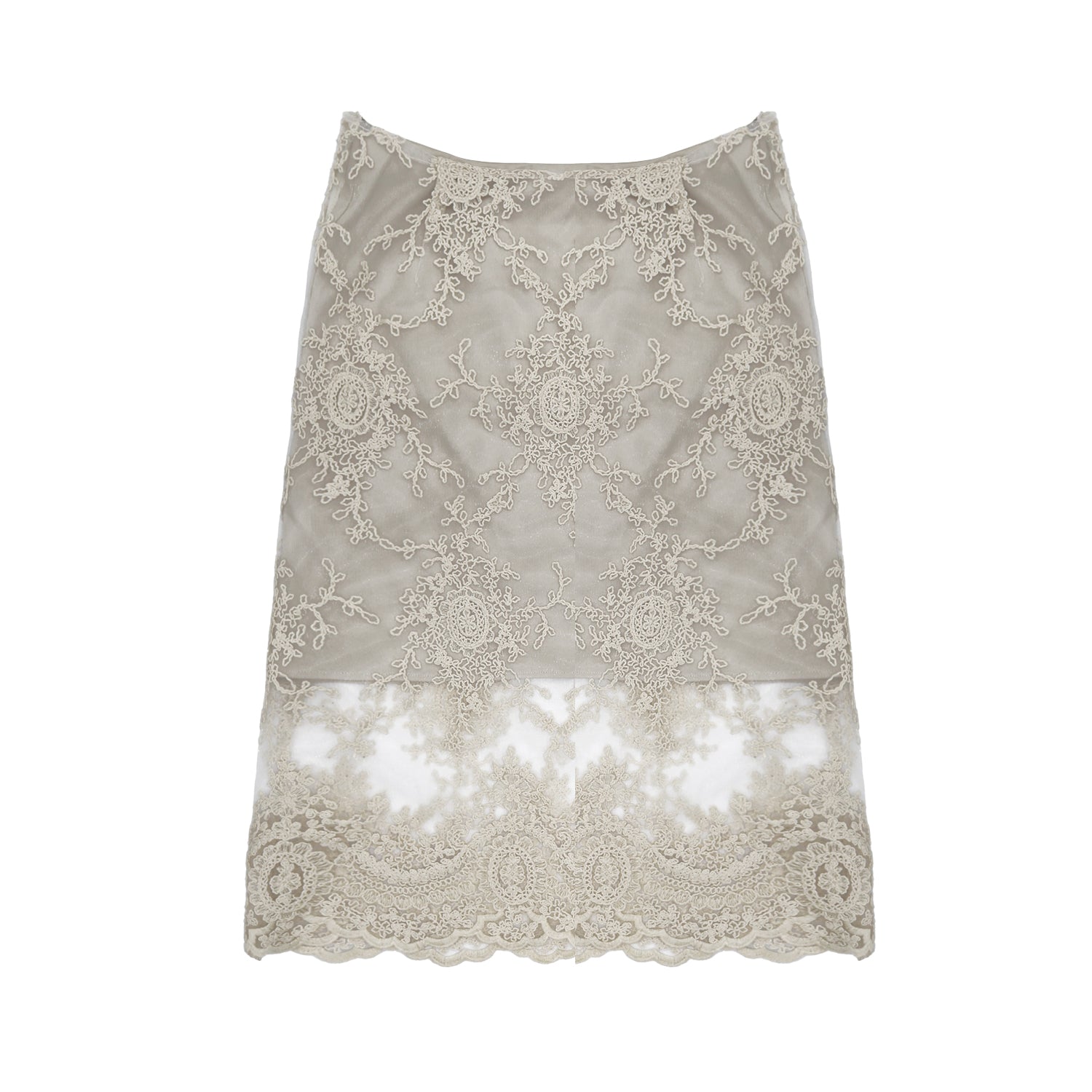 28NATELIER - Cream Laced Skirt, buy at DOORS NYC