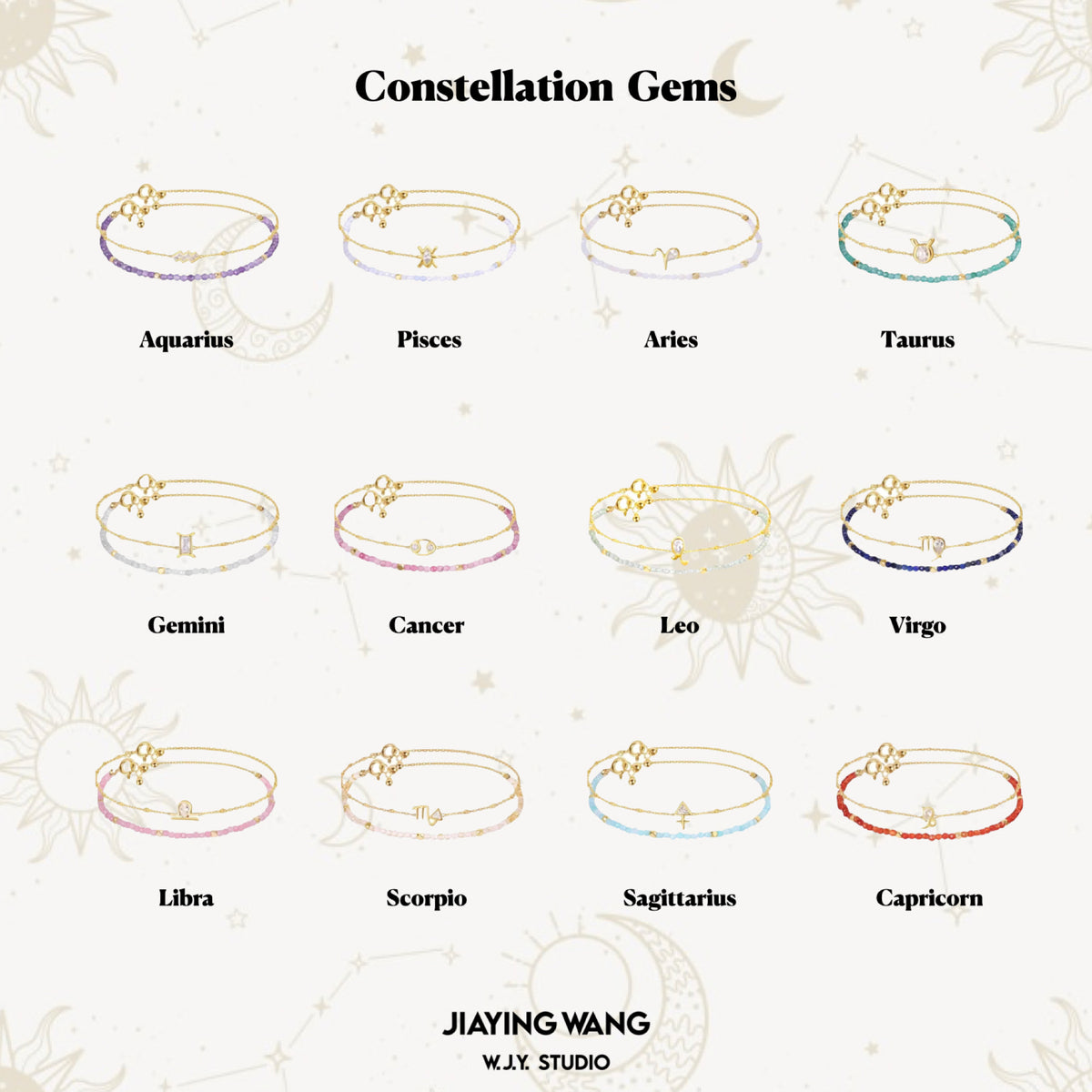 Constellation Libra Zodiac Bracelet | October Birthstone