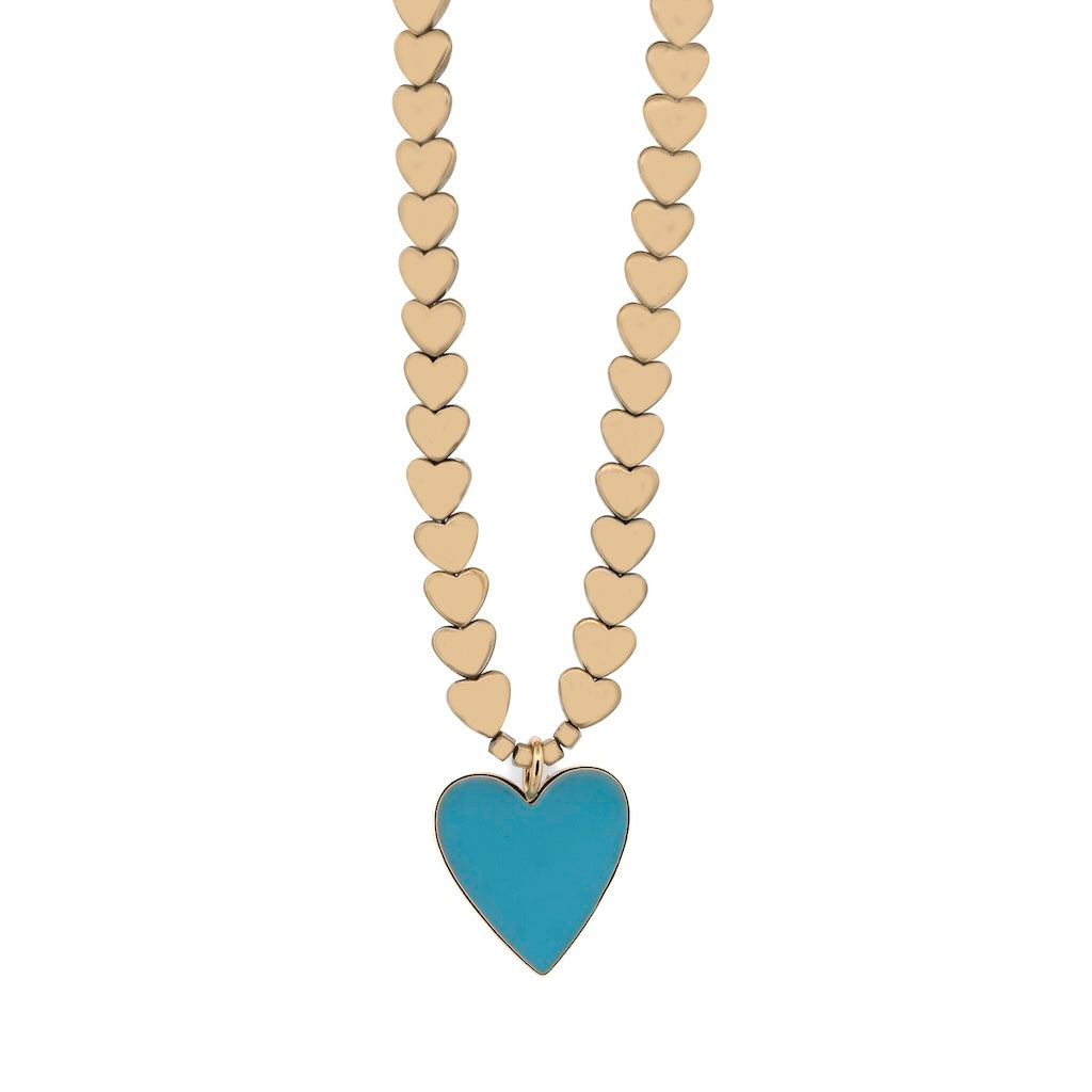 EBRU JEWELRY - Calmness Blue Heart Necklace, buy at DOORS NYC