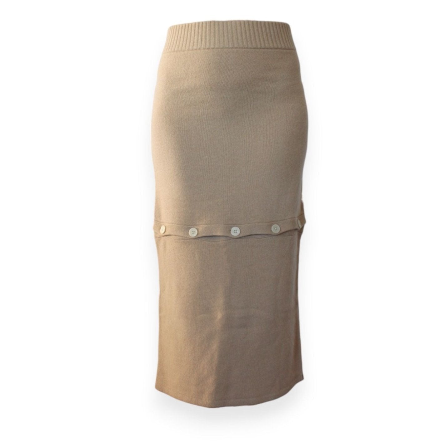 MNK ATELIER - Detachable Skirt | Camel PR Sample at DOORS NYC PR showroom