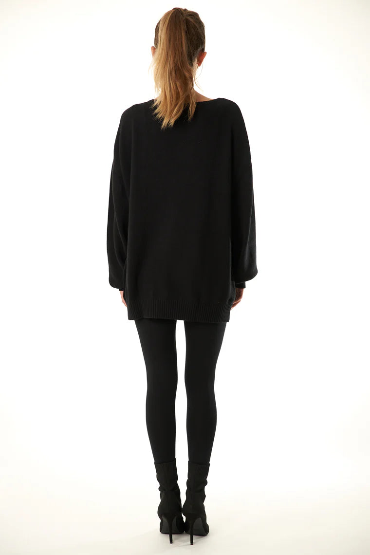 EARTH BODY - Canna Cotton Cashmere Sweater | Black , buy at DOORS NYC