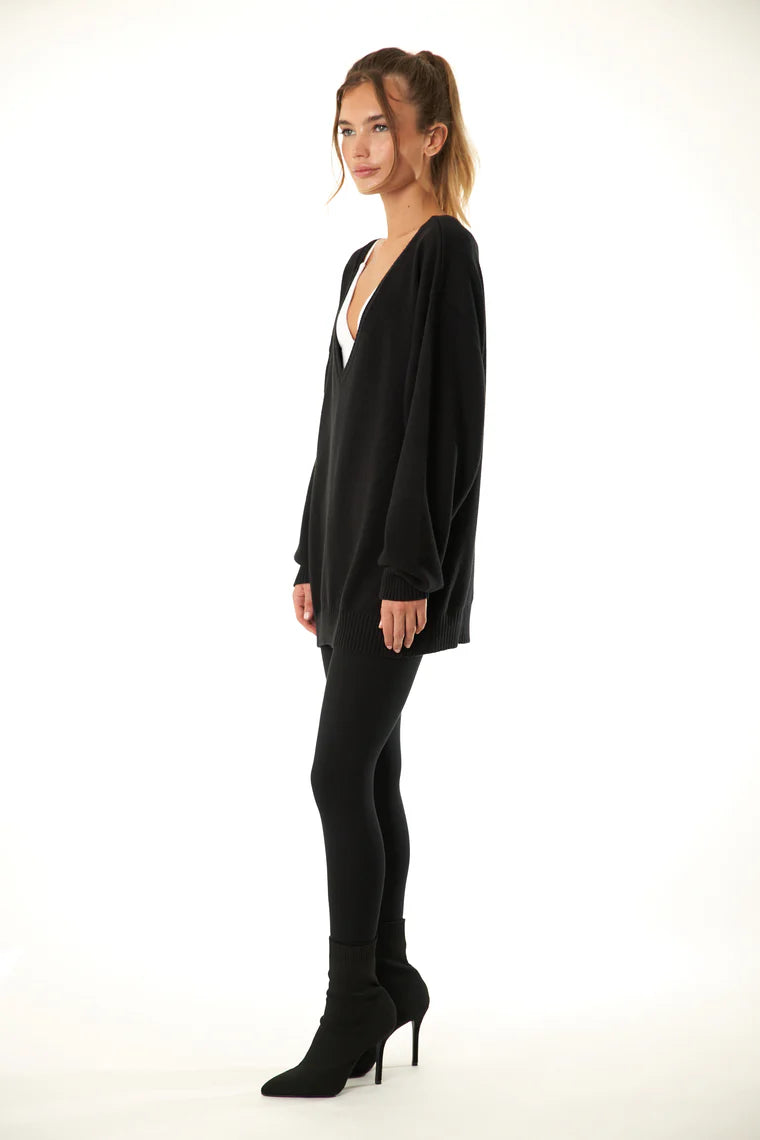 EARTH BODY - Canna Cotton Cashmere Sweater | Black , buy at DOORS NYC