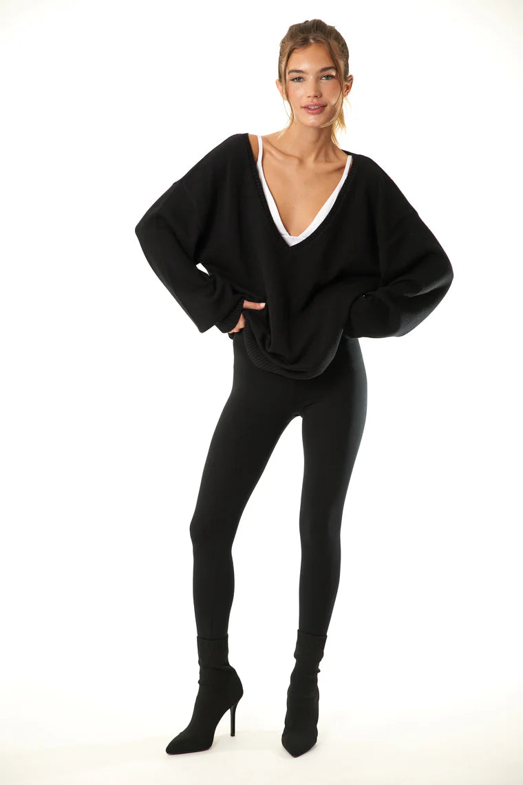EARTH BODY - Canna Cotton Cashmere Sweater | Black , buy at DOORS NYC