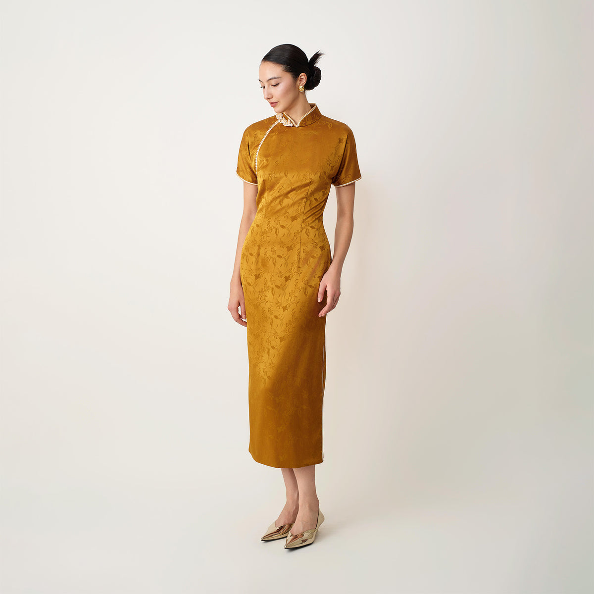 Caramel Loose Sleeve Qipao