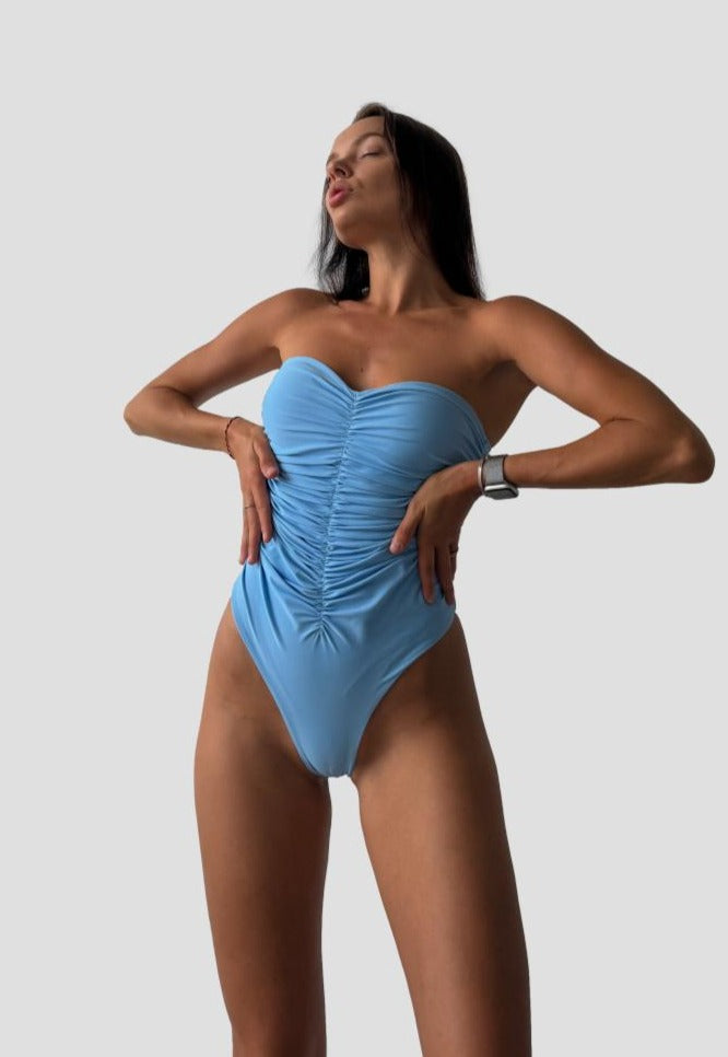 PALM SWM -Casablanca Swimsuit | Blue, buy at DOORS NYC