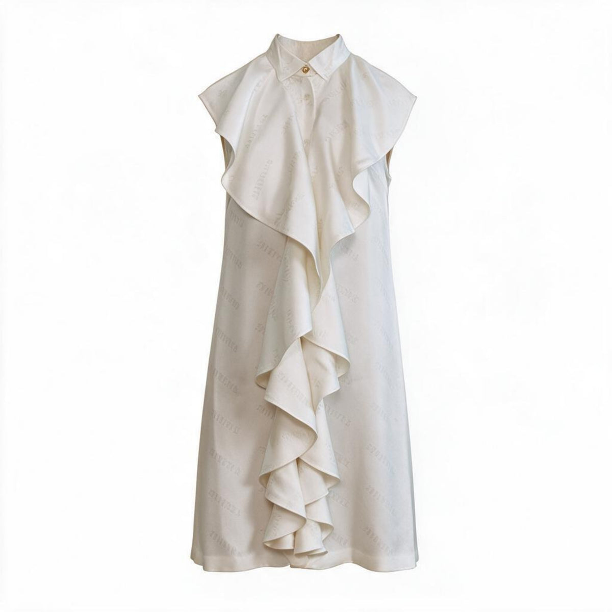 ZHYUN.K Cascade multicolor silk dress, fluid women's designer dress, buy at DOORS NYC
