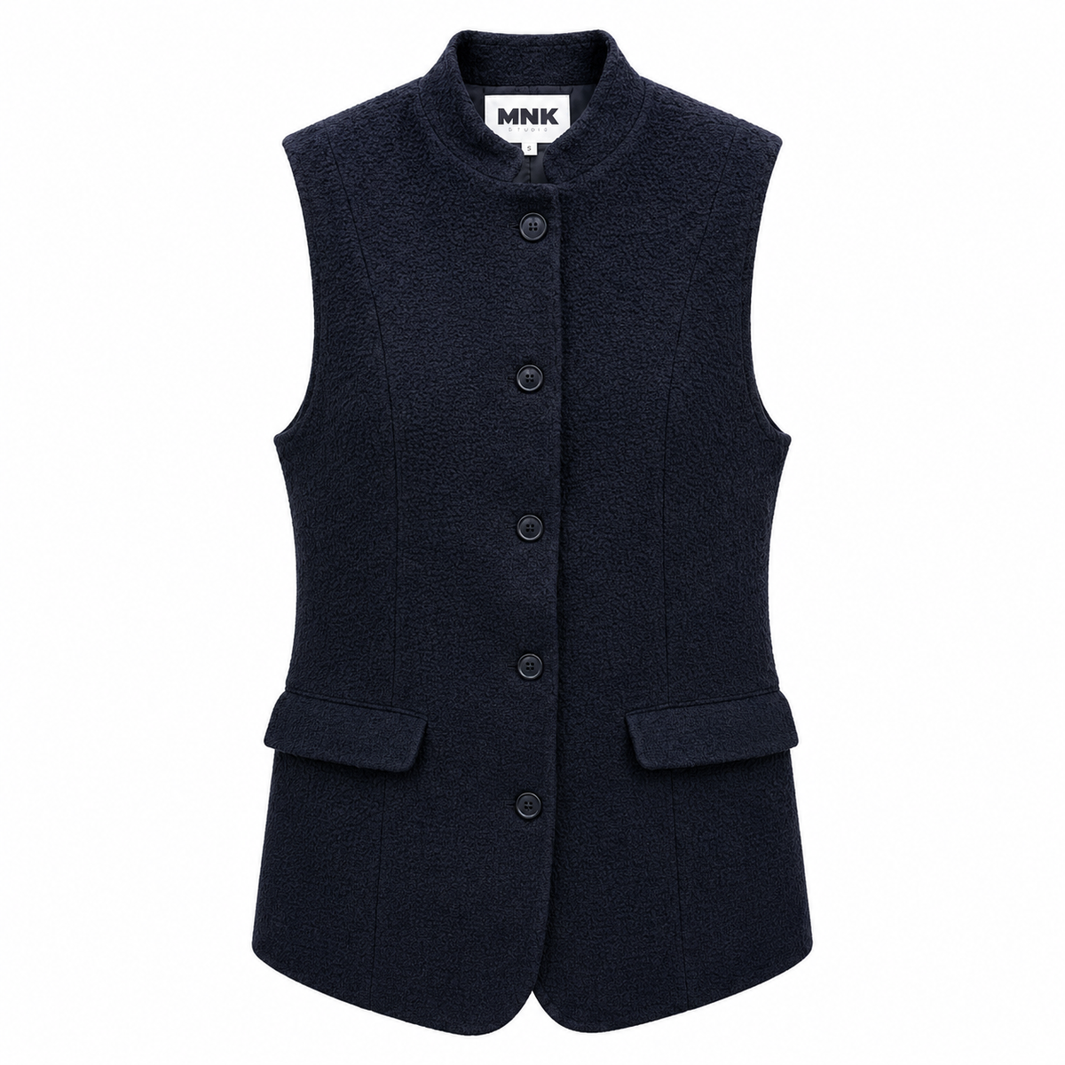 Black Bouclé Vest