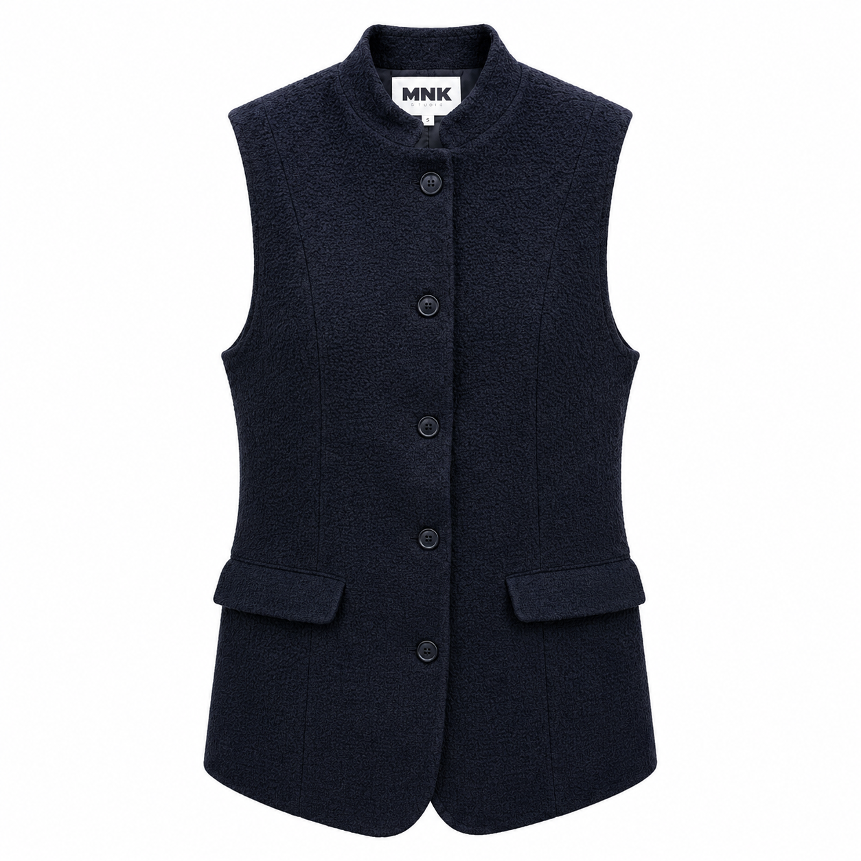 Black Bouclé Vest