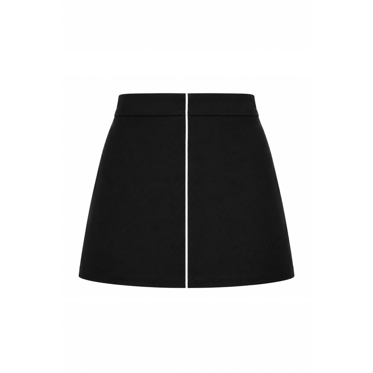 REFLECTIVE LINED SKIRT | Black