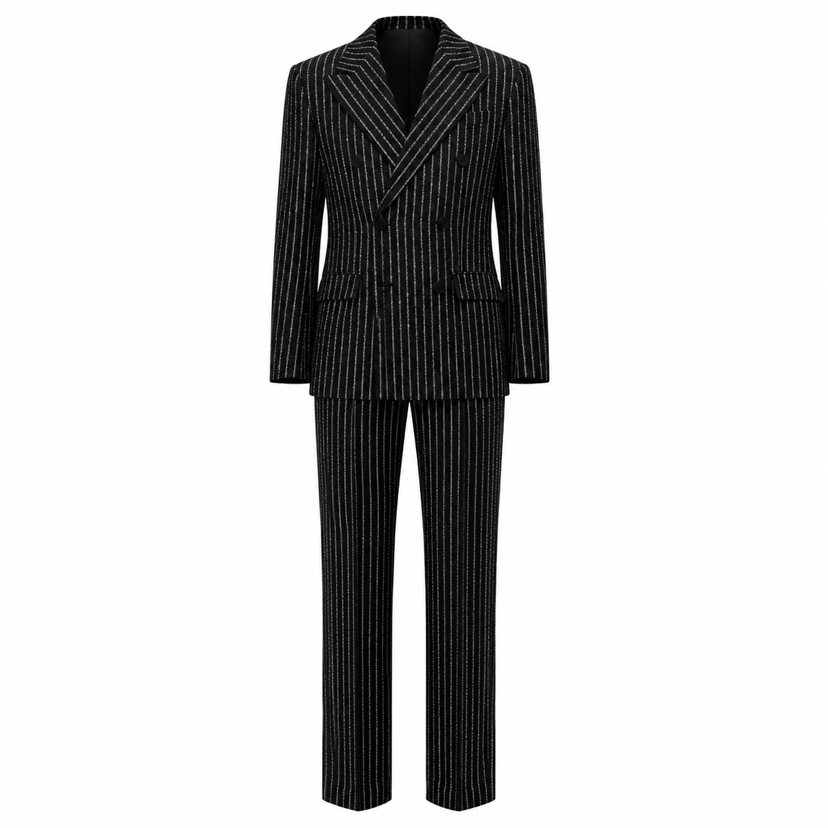 Crystal Pinstripe Double-Breasted Suit