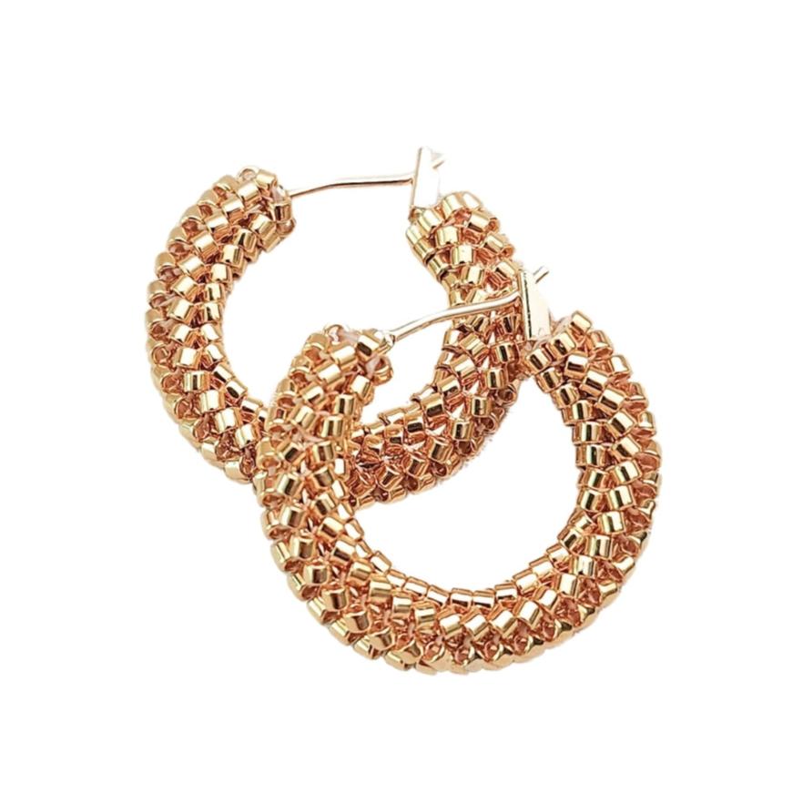 JEANNIERICHARD - Gold Mini Hoops, buy at DOORS NYC