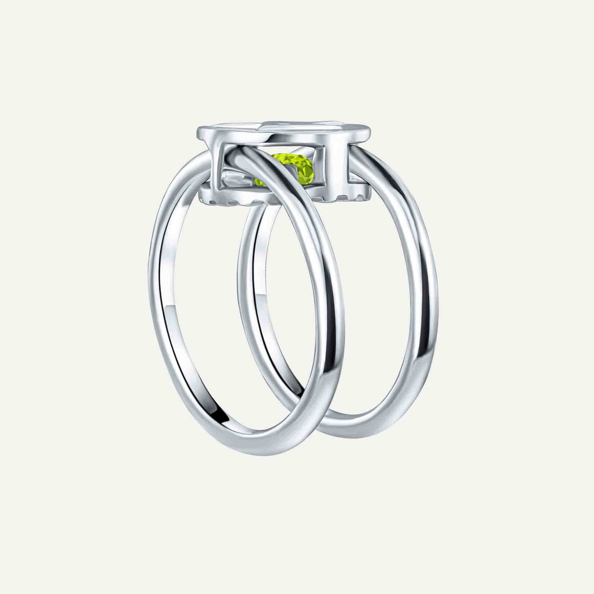 ANTY - Silver Aura Reversible Ring with Peridot &amp; Diamond, buy at DOORS NYC