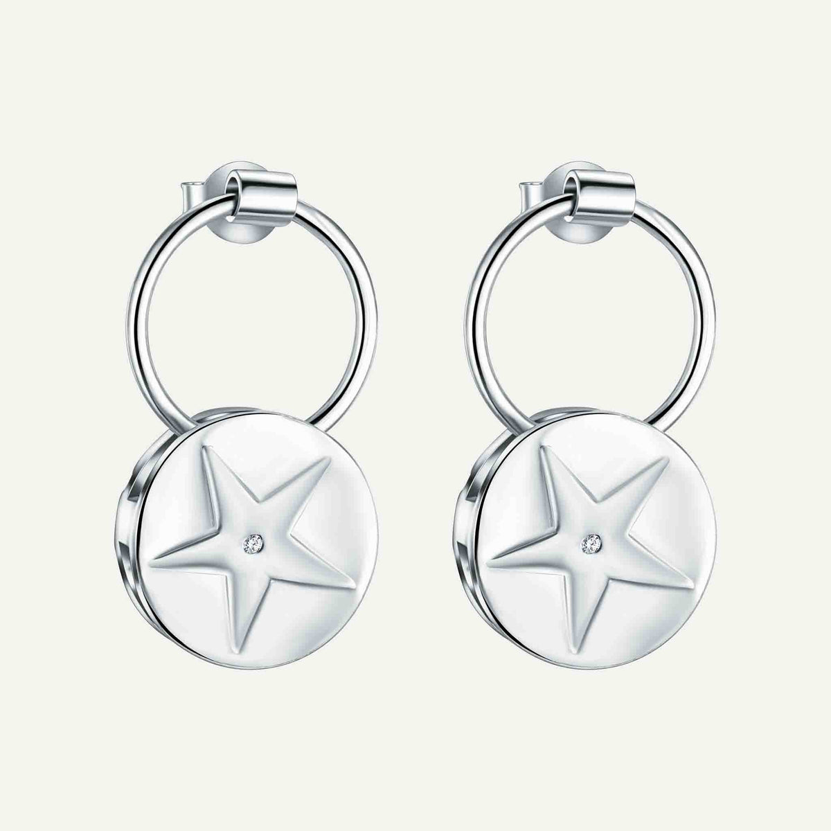 ANTY - Silver Aura Drop Earrings with Blue Topaz, buy at DOORS NYC