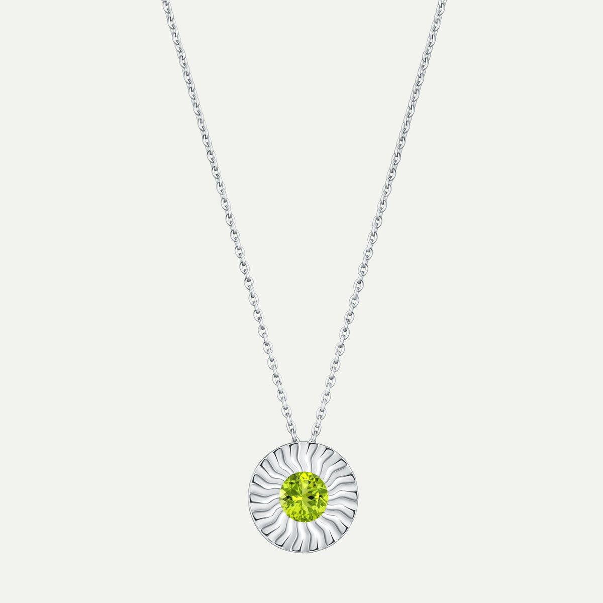 ANTY - Silver Aura Pendant Necklace with Peridot &amp; Diamond, buy at DOORS NYC