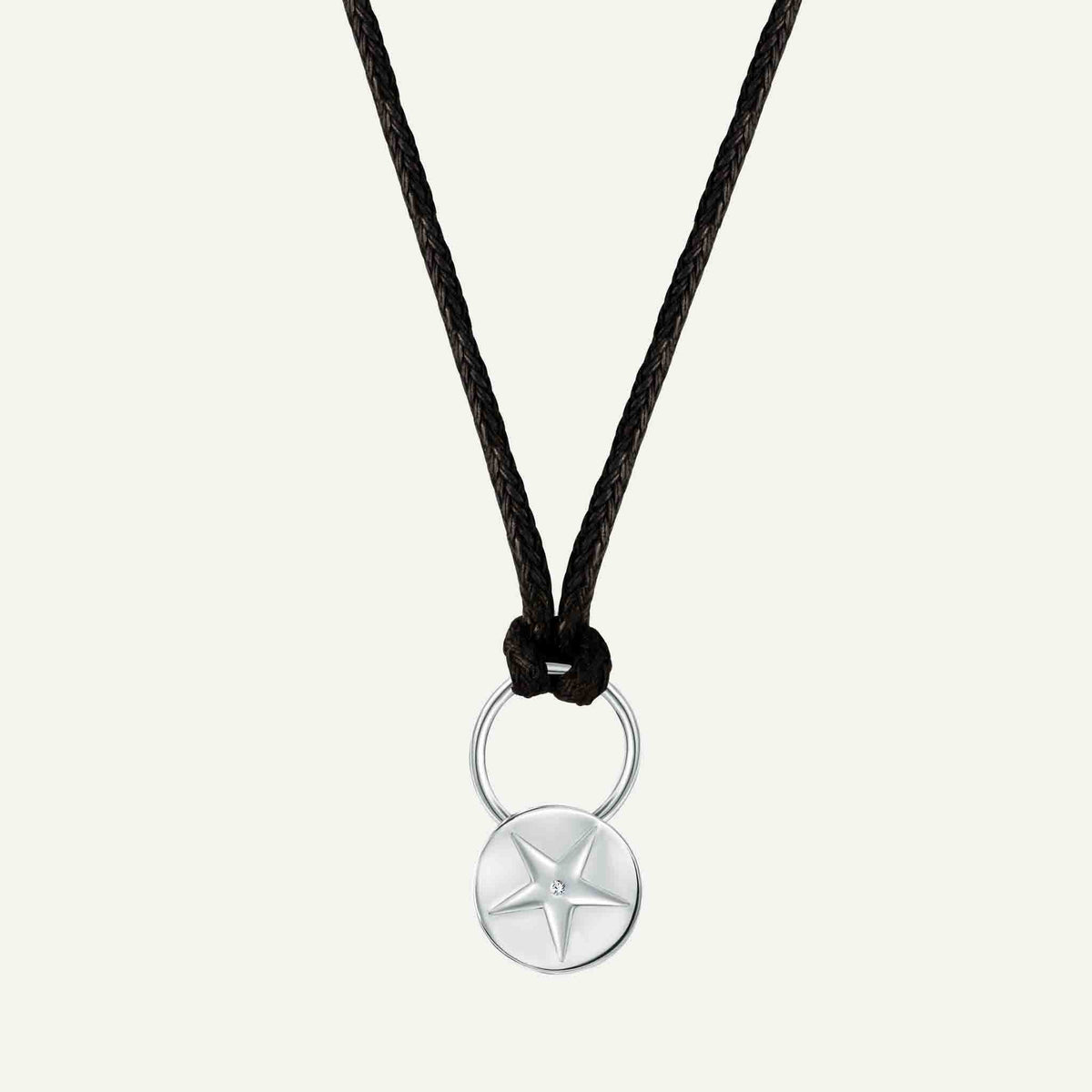 ANTY - Black Aura Thread Necklace with Silver &amp; Topaz, buy at DOORS NYC