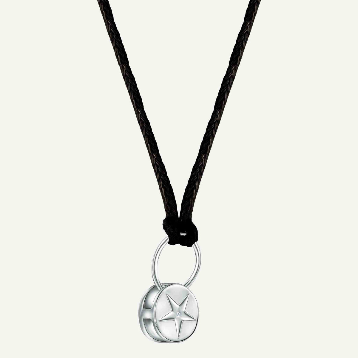 ANTY - Black Aura Thread Necklace with Silver &amp; Topaz, buy at DOORS NYC