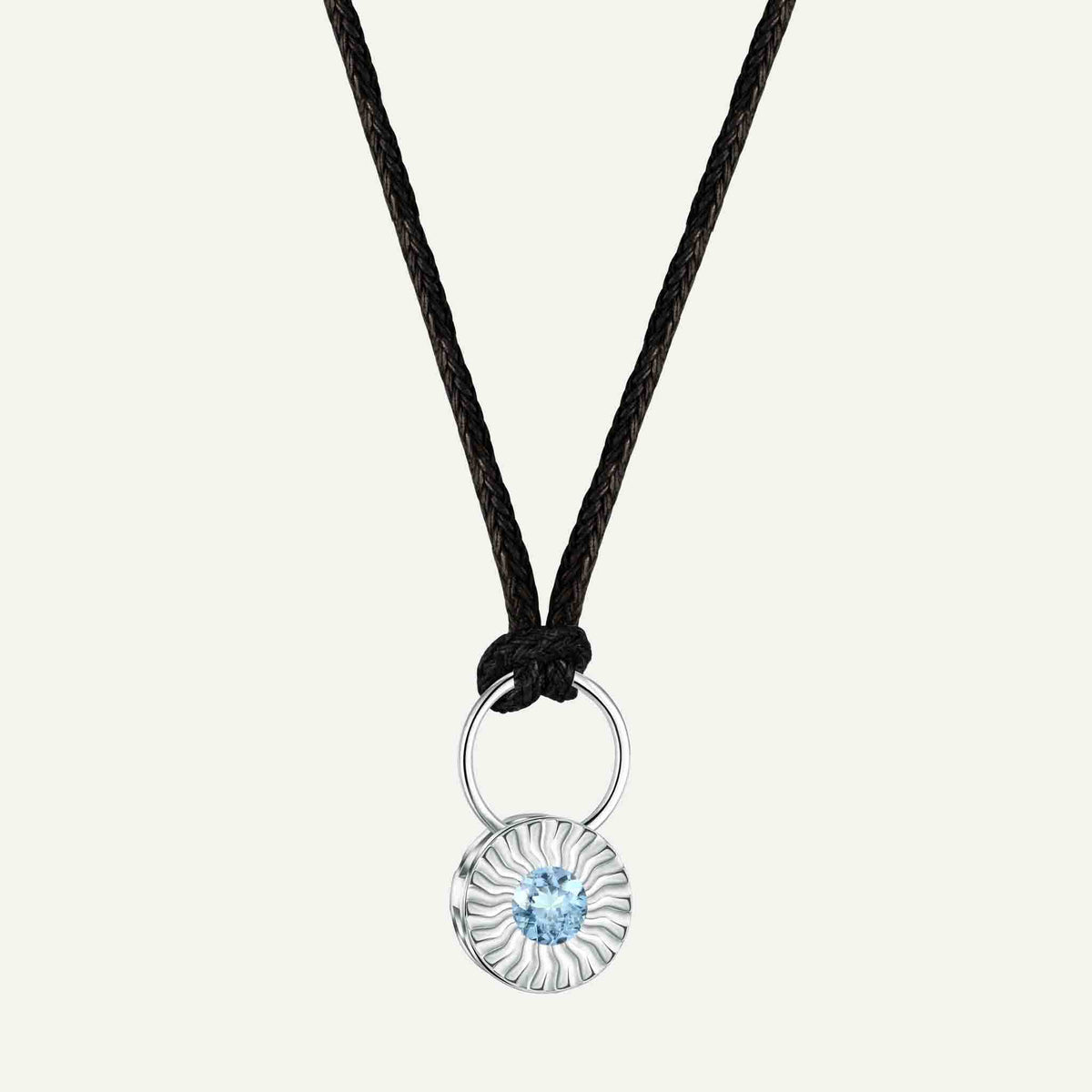 ANTY - Black Aura Thread Necklace with Silver &amp; Topaz, buy at DOORS NYC