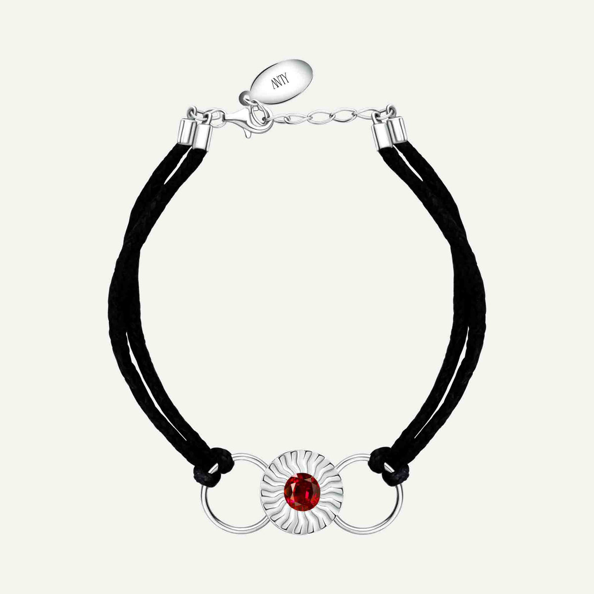ANTY - Black Aura Thread Bracelet with Silver &amp; Diamond, buy at DOORS NYC