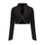DAWANG - Wei Open Front Cropped Jacket | Black, buy at DOORS NYC