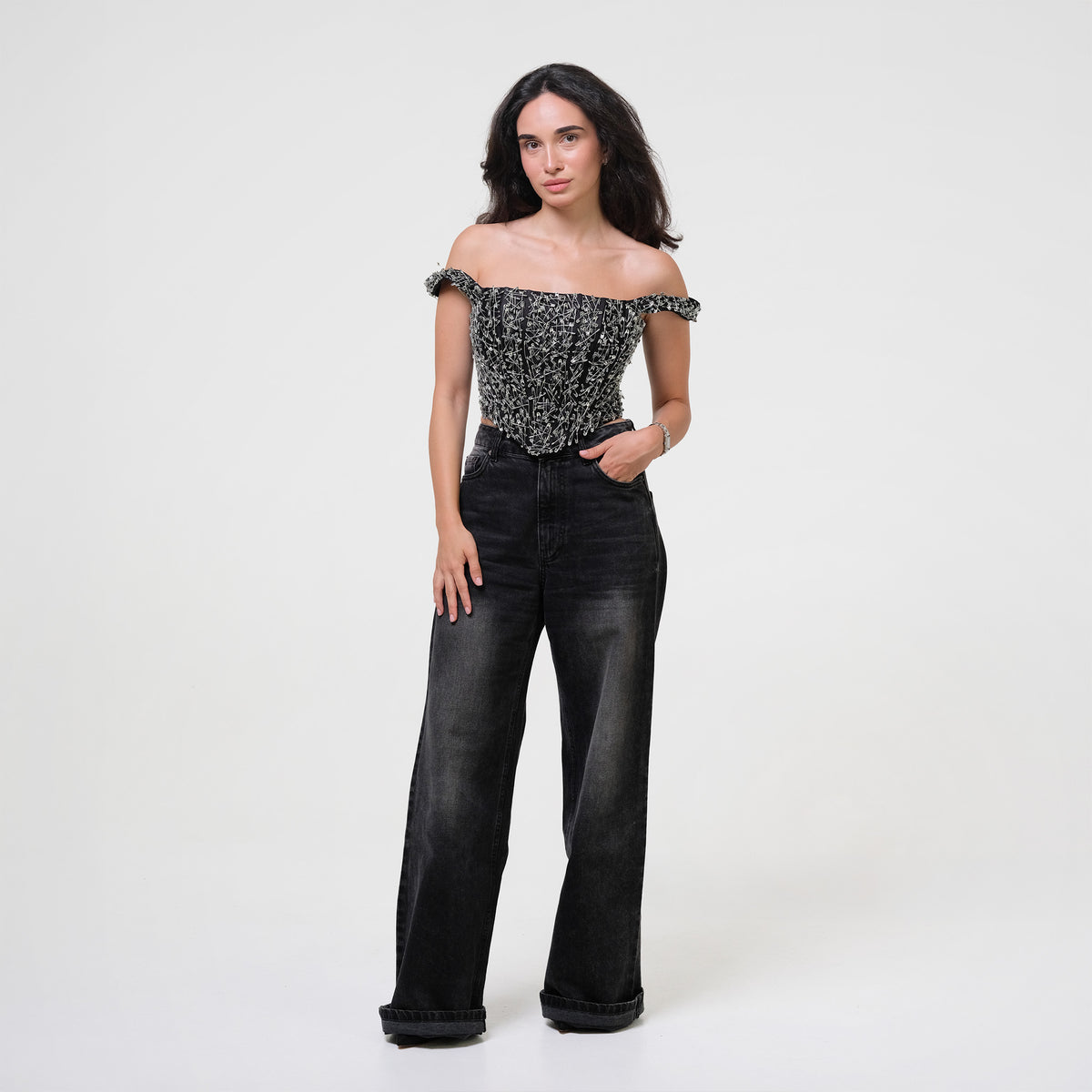 Black Corset With Pins