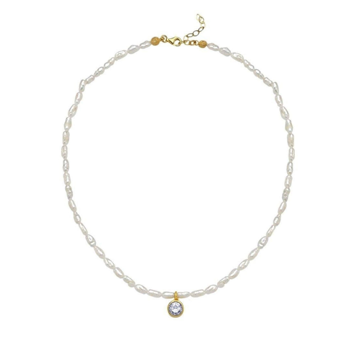LINYA JEWELRY - Cosmic Pearl Zodiac Necklace Lilac Birthstone, buy at DOORS NYC