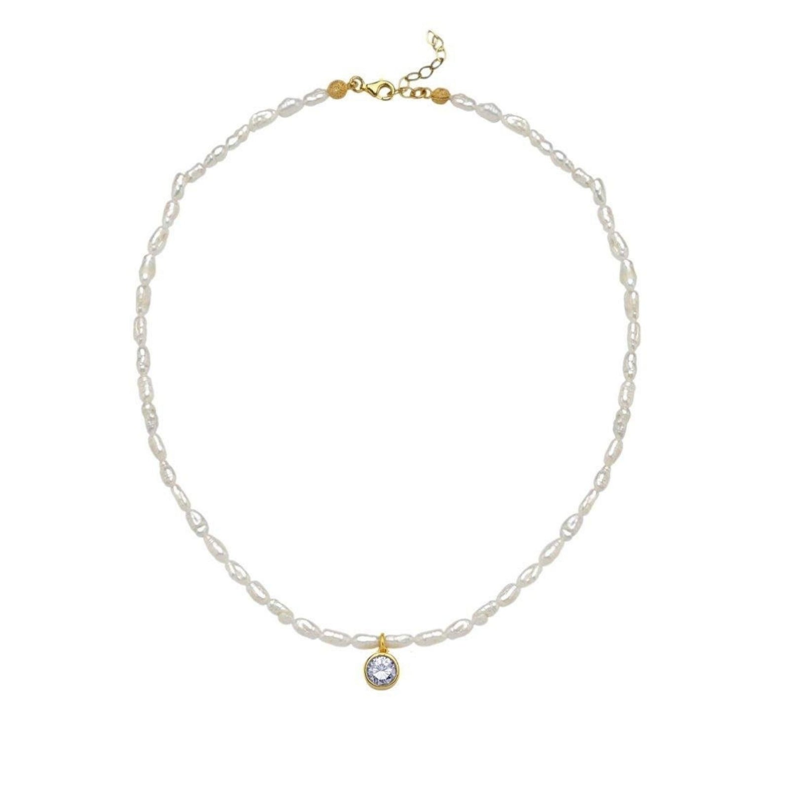 LINYA JEWELRY - Cosmic Pearl Zodiac Necklace Lilac Birthstone, buy at DOORS NYC
