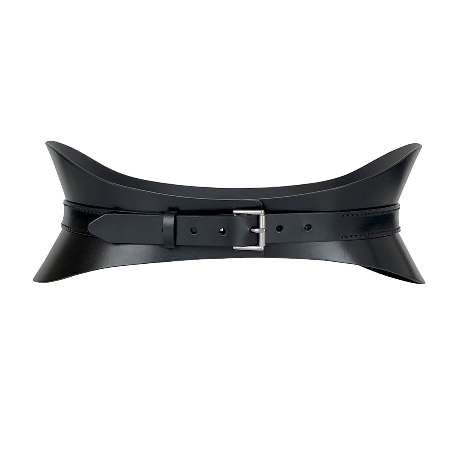 HAUTE CUIR - Crescent Leather Corset Belt, buy at DOORS NYC