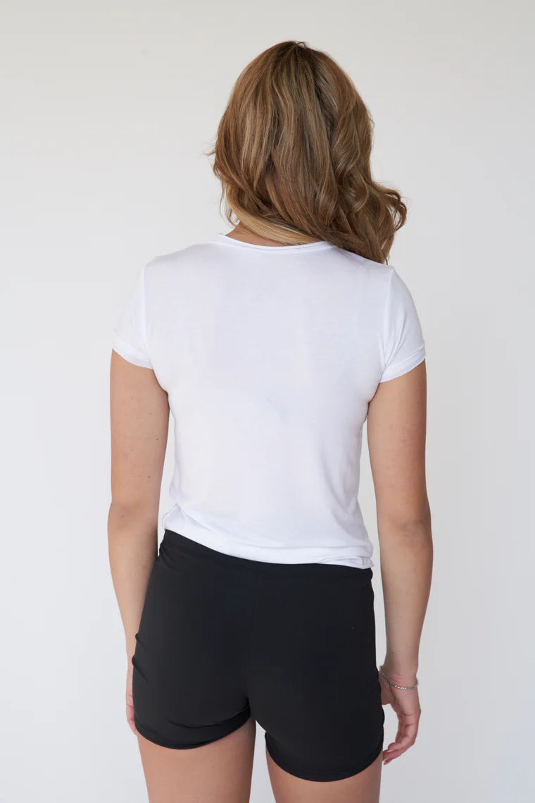 EARTH BODY - Croft Raw Edge Tee | White  , buy at DOORS NYC