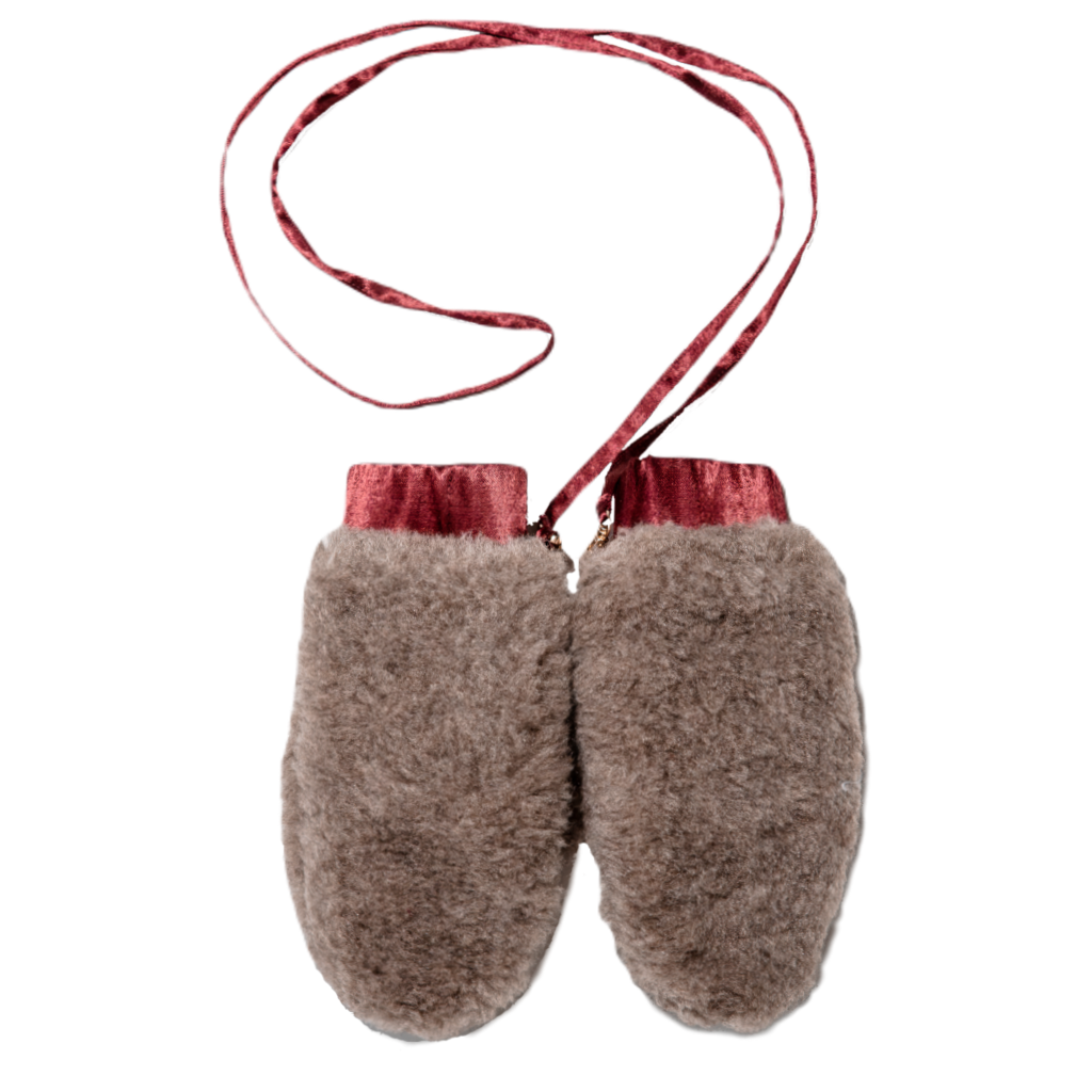 MELLOW - Wool Mittens | Brown  , buy at DOORS NYC